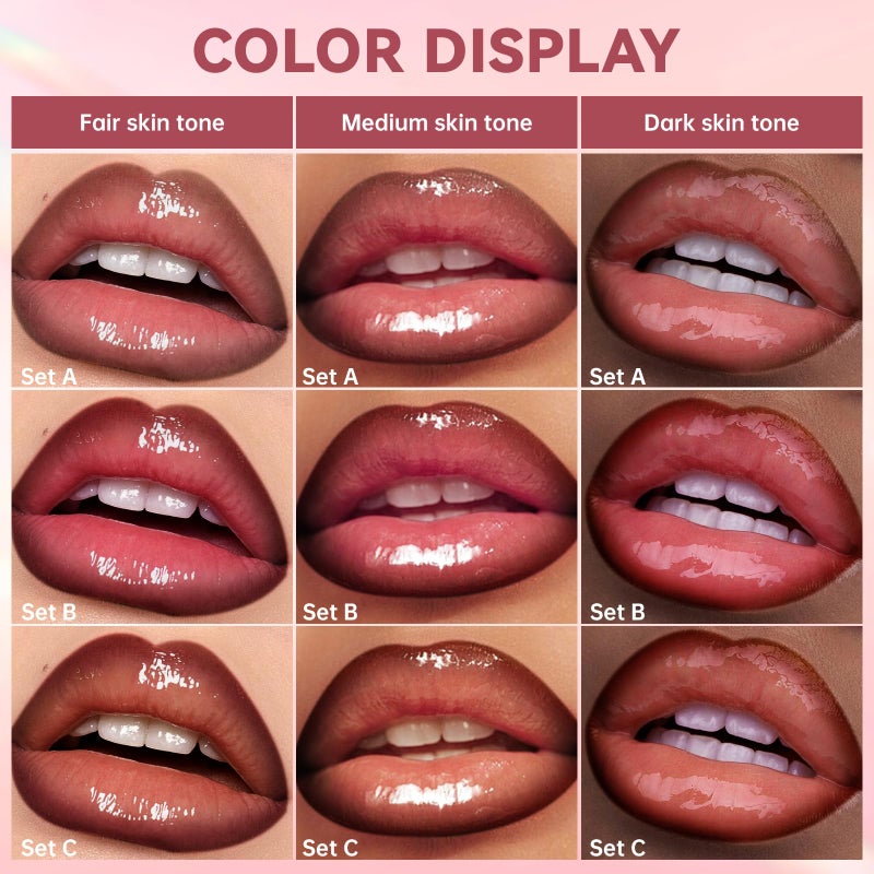 Noerrors Berry Lip Kit with Gradient Lip Liner and Glowing Lip Oil, Moisturizing Grape Purple Lip Gloss & Dark Brown Matte Lip Crayon Pen Combo Duo Set, Plumping Glossy Liquid Lipstick Lip Care Makeup - Image 3